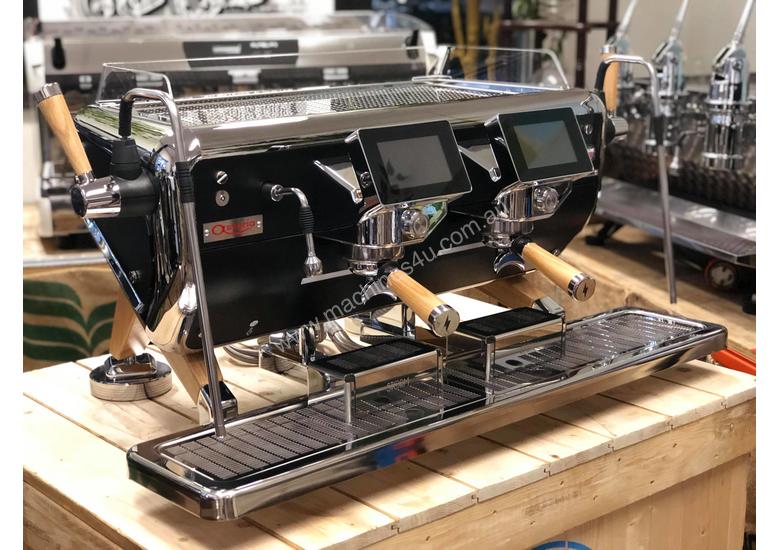 caption ASTORIA STORM 2 GROUP BLACK AND TIMBER BRAND NEW ESPRESSO COFFEE MACHINE