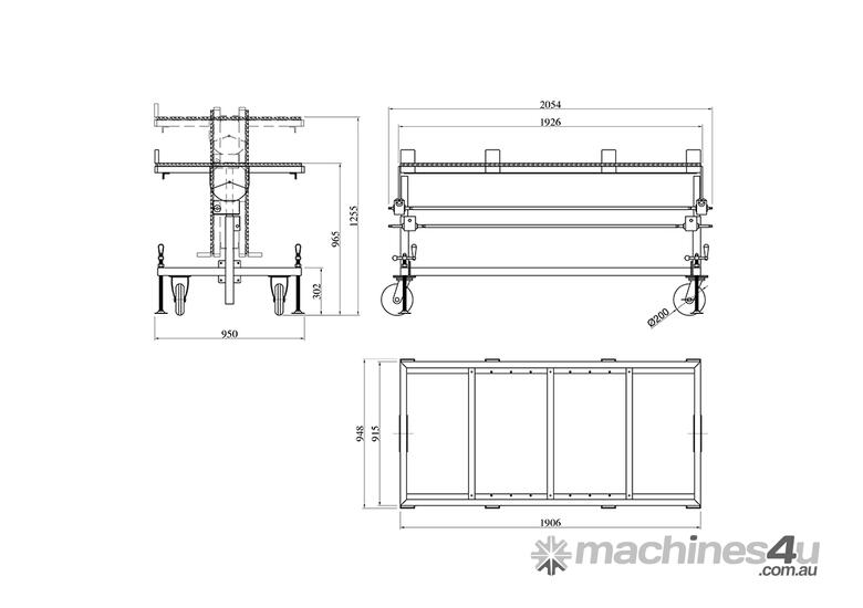New Aardwolf Adjustable Height Work Table For Fabrication Cutting
