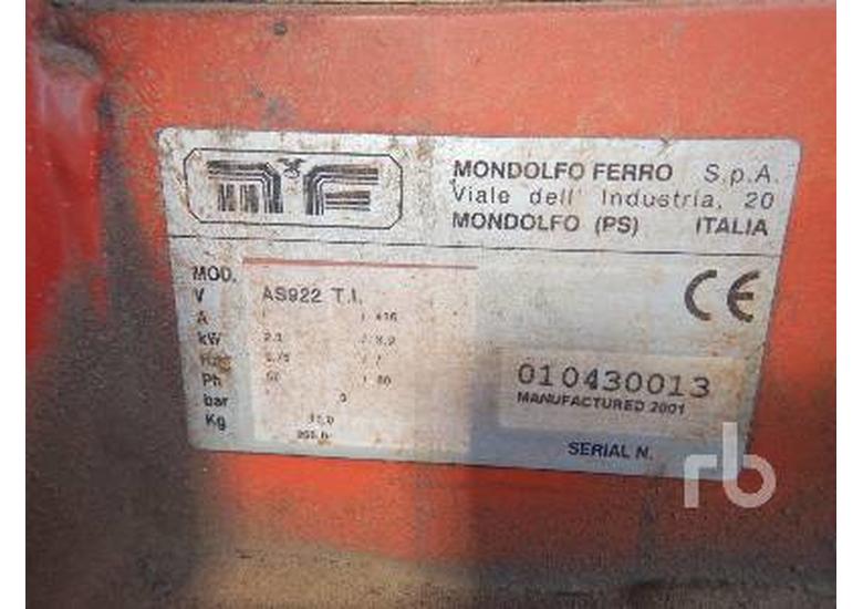 Used 2001 MONDOLFO FERRO MONDOLFO FERRO AS922 Tire Changer Tyre Changer