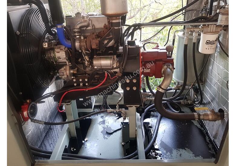 caption 60 HP 2011 Silenced Isuzu 4 Cyclinder Turbo Diesel Kawasaki Hydraulic Power Pack