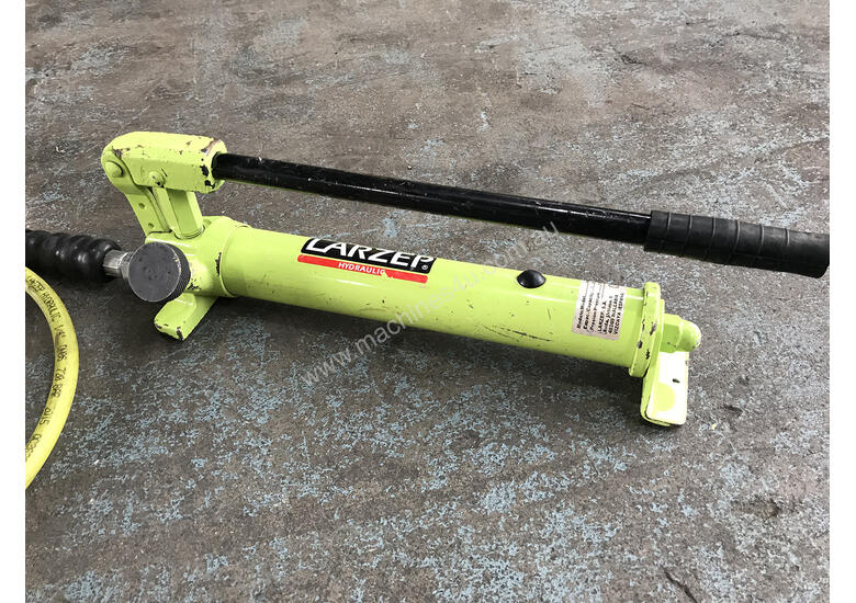 Used Larzep Larzep Hydraulic Hand Pump Enerpac 10 Ton Ram Cylinder and