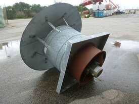 DIRECTAIRE 600MM 2SPEED AXIAL FAN WITH WEATHER SHUTTERS & RAIN HAT - picture0' - Click to enlarge