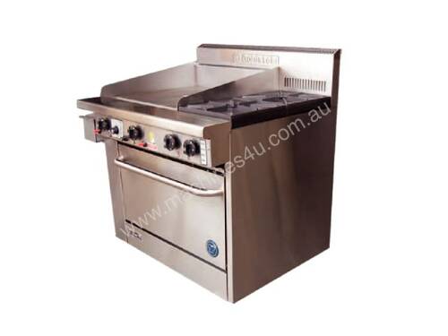 Goldstein PF24G228 800 Series 28 inch Static Gas Oven with 24 inch Griddle Plate - 2 Burner