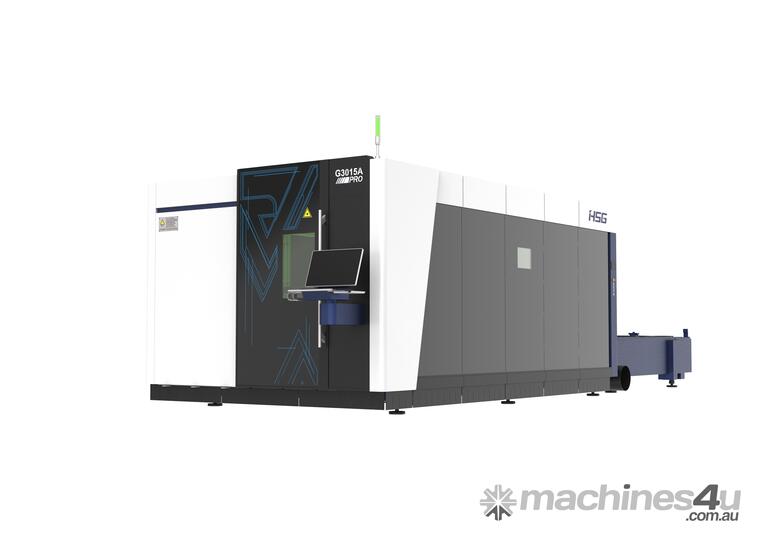 caption HSG G3015A Pro 4 kW Fiber Laser Cutting Machine * NEW SERIES *