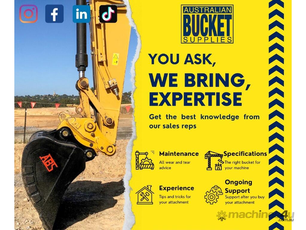 New australian bucket supplies Yanmar 810 Tonne Mud Bucket 1500mm 12