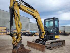 2016 YANMAR VIO55-6 5.6T EXCAVATOR WITH A/C CABIN, STEEL TRACKS WITH PADS AND 2885 HOURS - picture0' - Click to enlarge