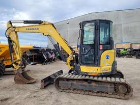 2016 YANMAR VIO55-6 5.6T EXCAVATOR WITH A/C CABIN, STEEL TRACKS WITH PADS AND 2885 HOURS - picture0' - Click to enlarge