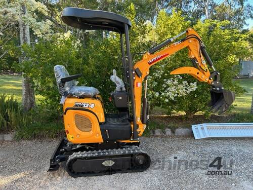 caption NEW XN12-8SE (upgrade) RHINOCEROS DIESEL EXCAVATOR WITH KUBOTA ENGINE