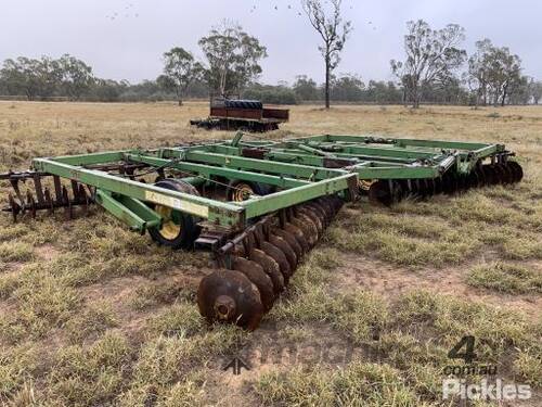 John Deere 331 offset disc plough. For further info contact Aaron Wilson 0477697453