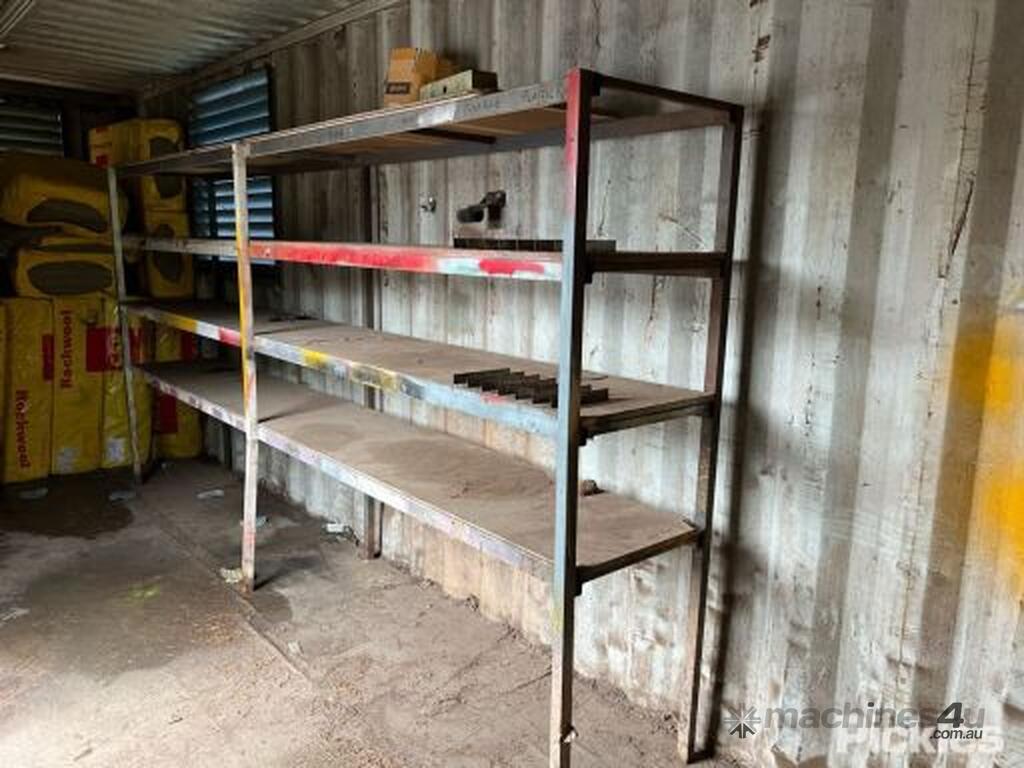 Used 40ft Shipping Container Fitted With Side Entry Shelving Air Vents