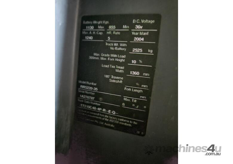 Crown narrow aisle rider reach forklift