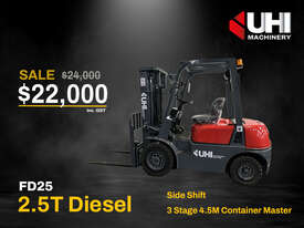 NEW UHI 2.5TON DIESEL FORKLIFT WITH SIDE SHIFT ONLY $22000 (WA ONLY) - picture0' - Click to enlarge