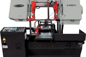 H-460HA-NC NC Double Column Metal Cutting Band Saw - Automatic Hitch Feed Includes Inverter Variable