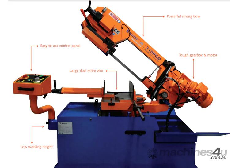 caption EXCISION 310 - PGD BANDSAW MACHINE 415V DOUBLE MITRE