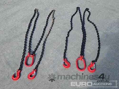 Unused 10mm Double Legged Lifting Chains (2 of) 