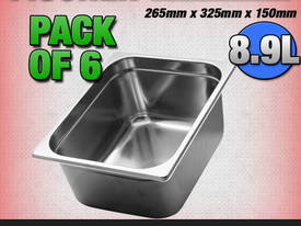 6 PACK OF 1/2 GASTRONORM TRAY 150MM - picture0' - Click to enlarge