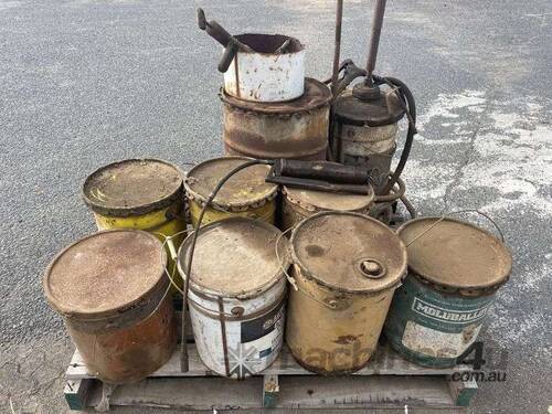 Various Tins Grease, Grease Guns/Dispenser