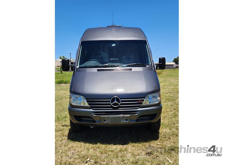 caption Mercedes Benz Sprinter 413CDI Turbo Diesel 4x2 Long Wheel Base High Roof Motorhome.