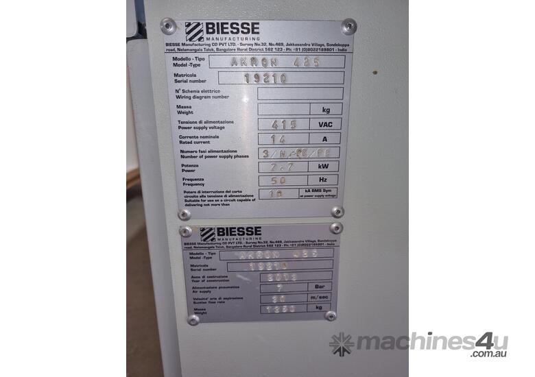 caption Biesse Akron 425 Edgebander