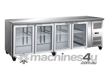 Gn4100Tng 4 Glass Door Gastronorm Bench Fridge