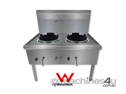 Gasmax Stainless Steel Waterless Nature Gas Double Wok Ww 2N