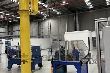 JDN Rotating Jib Crane 250kg MRC 2.9m Reach, 3.6m Height, Electric Winch