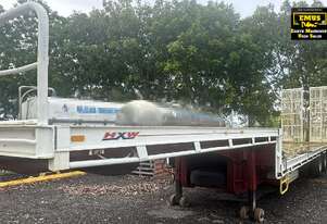 1982 White Step Deck Tri Axle Semi Trailer, E.M.U.S TS931