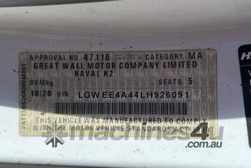 2020 GWM Haval H2 LUX Petrol