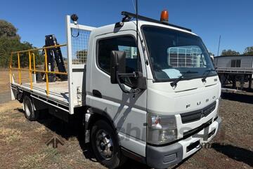 Mitsubishi Fuso Canter 815 Flat Bed with Crane (Ex-Coates Hire: In Situ)