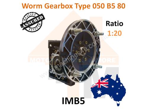 Worm Gearbox Type 50 1:20 B5 80