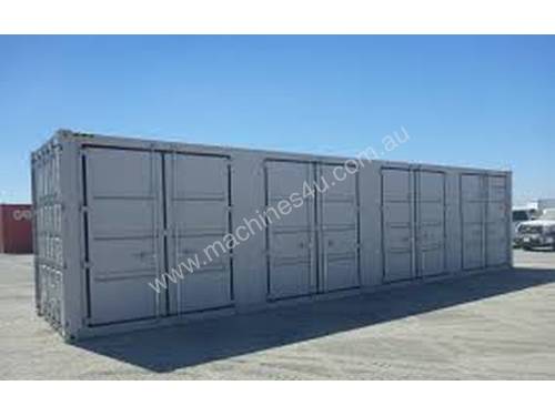 New 40ft high cube shipping containers with side and end doors with different configurations