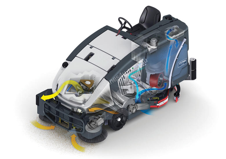 caption Nilfisk Combination Battery Scrubber/ Dryer/ Sweeper CS7010