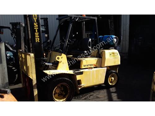 Hyster 4 Ton Forklift Only 2586 Hrs Dual Front Wheel Wide Carriage 