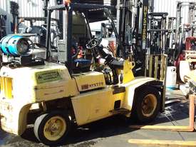 Hyster 4 Ton Forklift Only 2586 Hrs Dual Front Wheel Wide Carriage  - picture0' - Click to enlarge