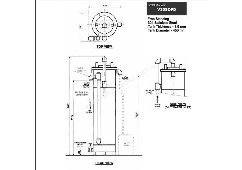 caption Used Quarantine Oil Separator Unit