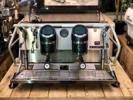 SAN REMO CAFE RACER 2 GROUP DEMO SILVER ESPRESSO COFFEE MACHINE - picture0' - Click to enlarge