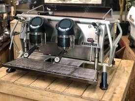 SAN REMO CAFE RACER 2 GROUP DEMO SILVER ESPRESSO COFFEE MACHINE - picture1' - Click to enlarge