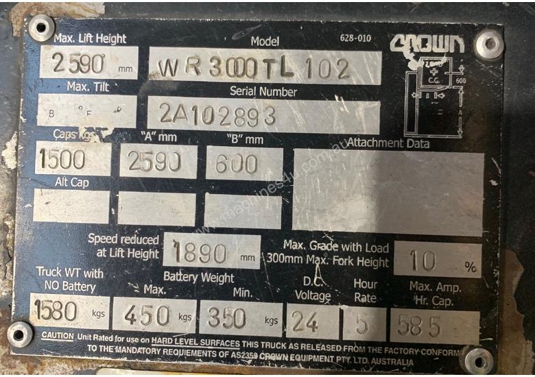 caption Crown Walkie REACH Stacker