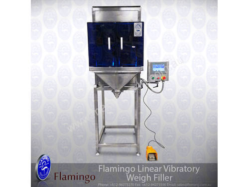 Flamingo Linear Vibratory Weigh Filler EFWF-2000S - Fill 100-2000g, Hopper 20-25L, 12 Month Warranty