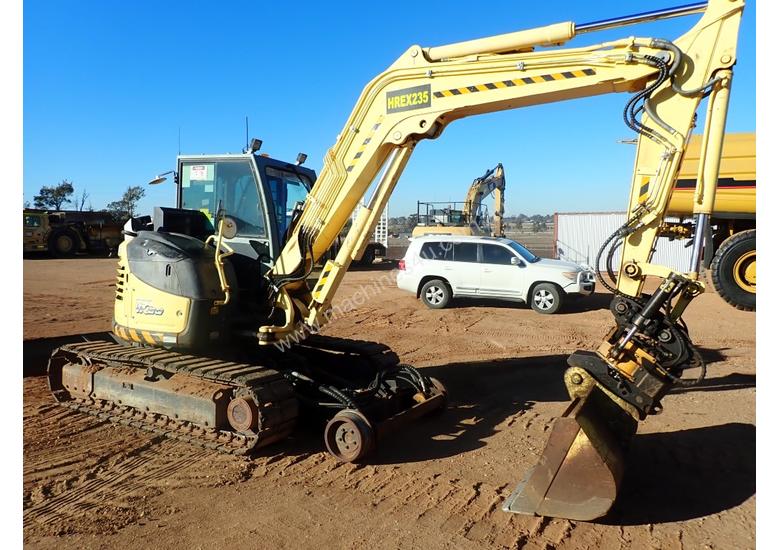 caption Yanmar VIO80 Hi Rail Excavator
