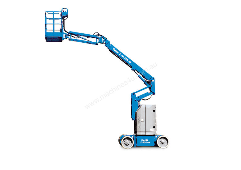 caption Genie Z-30/20N 30ft Electric Narrow Knuckle Boom Lift – Compact & High Reach!