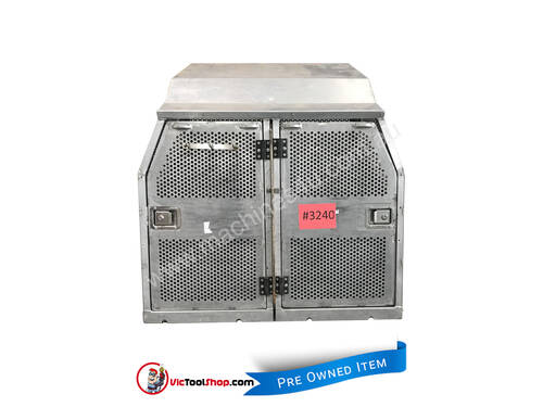 Dog Box Ute Tray Slip In Aluminium for 2 Dogs 1075mm L x 1075mm W x 860mm H