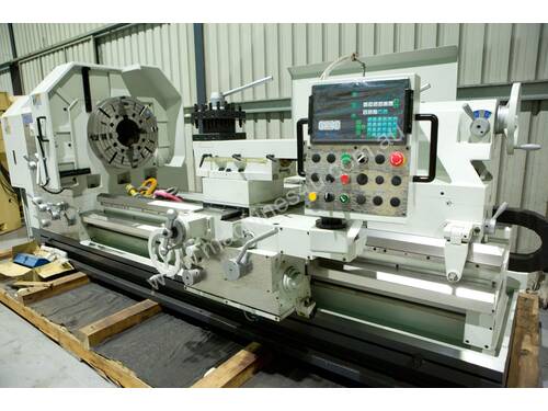 HOLLOW SPINDLE LATHE 40 INCH SWING X 2000 MM X 10 INCH BORE MEGABORE