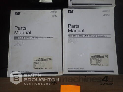 CATERPILLAR 336E (HYBRID) EXCAVATOR SERVICE, PARTS & OPERATIONS MANUALS