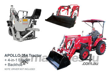 APOLLO 35hp 4WD Diesel Tractor + FEL + Backhoe