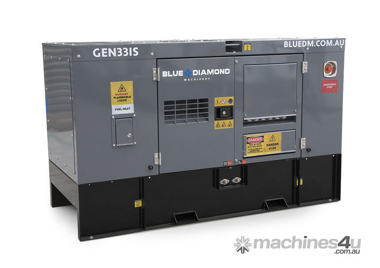caption 33 kVA Diesel Generator 240V Isuzu - Rental Spec