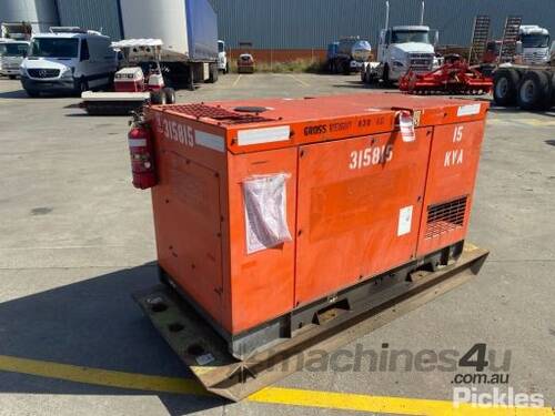 Kubota SQ-1150-AUS Diesel Generator 15KVA, Approx 57,000 Hours (Showing 7,718), Multiple Outlets, Va