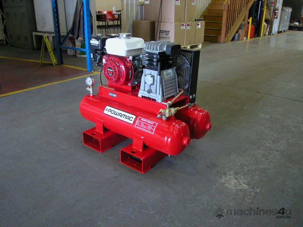 New Powamac Twin tank Tradies Air compressor 16 8cfm ideal for on the