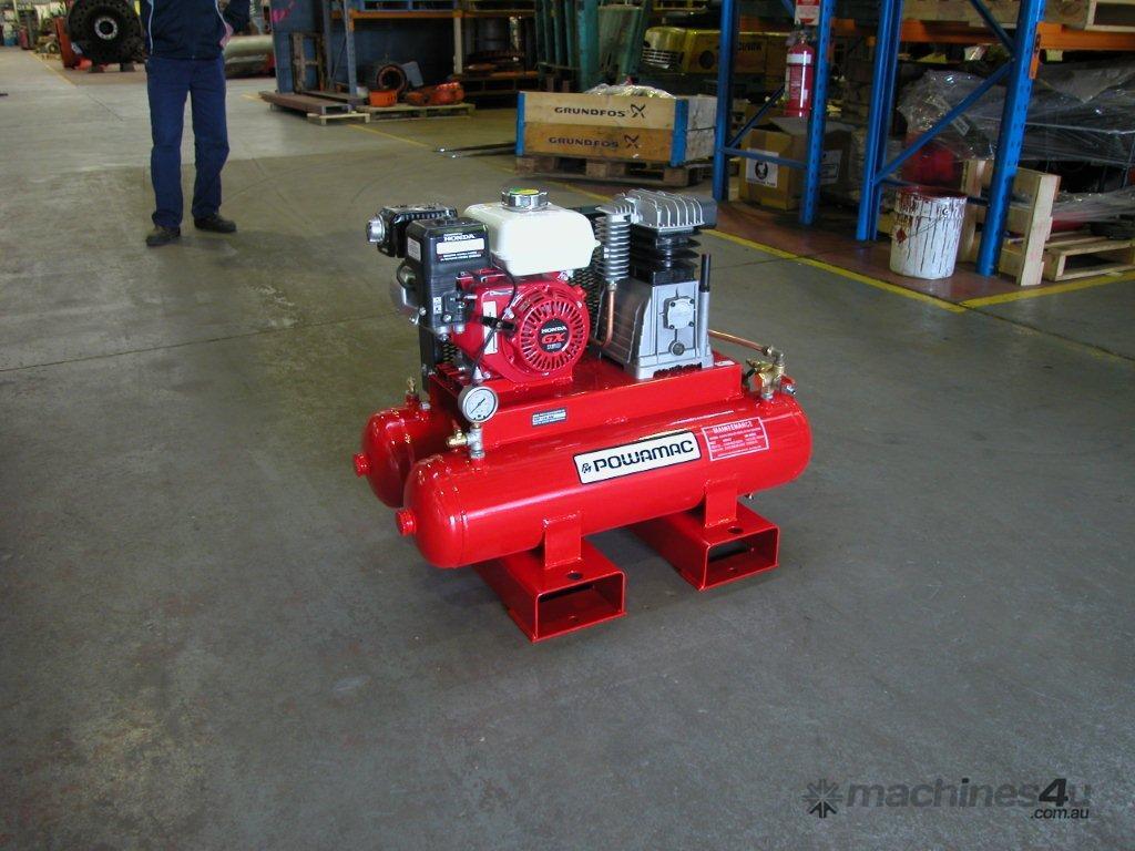 New Powamac Twin tank Tradies Air compressor 16 8cfm ideal for on the