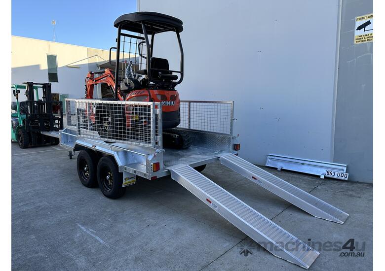 caption PACKAGE - XN17 1.7t + 8 ATTACHMENTS + 3.5T HYDRAULIC TIPPING TRAILER